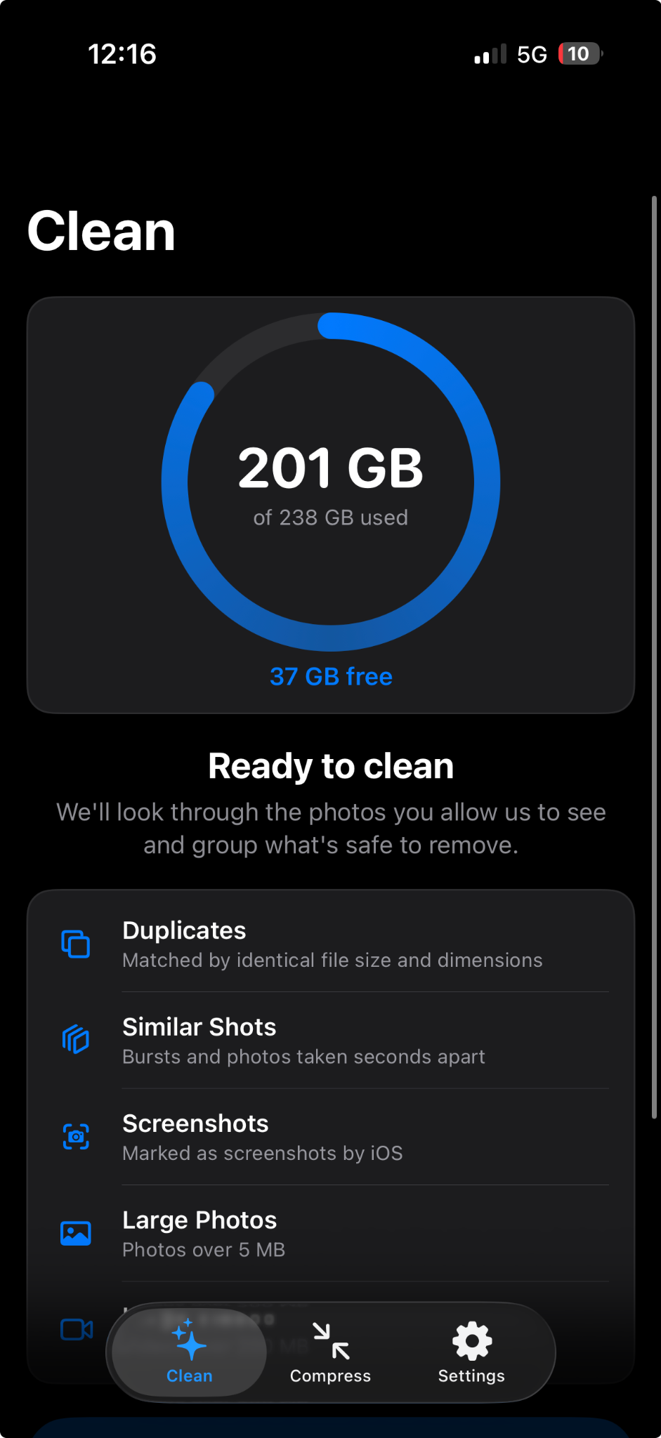 ClarioSpace clean dashboard